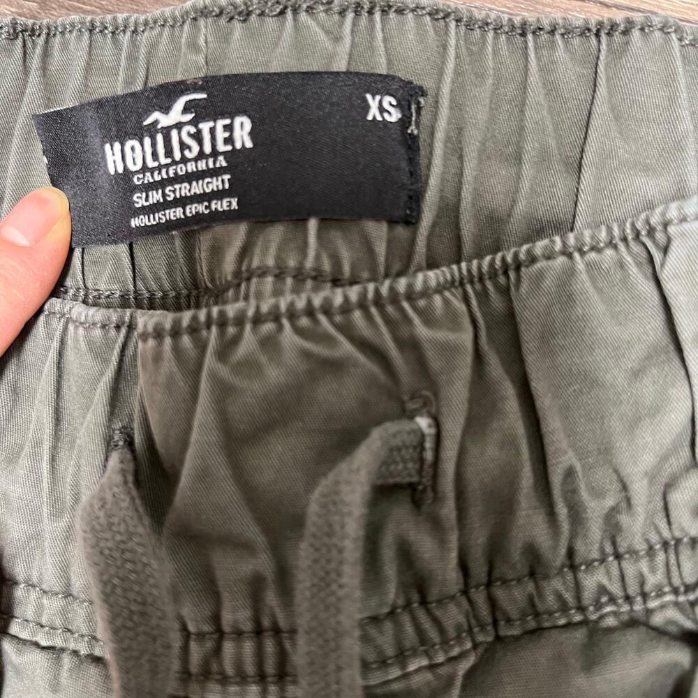 Hollister Y2K Cargo Jogger Pants Olive Green Women XS Epic Flex Grunge Utility - Picture 7 of 11